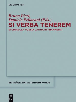 cover image of Si verba tenerem
